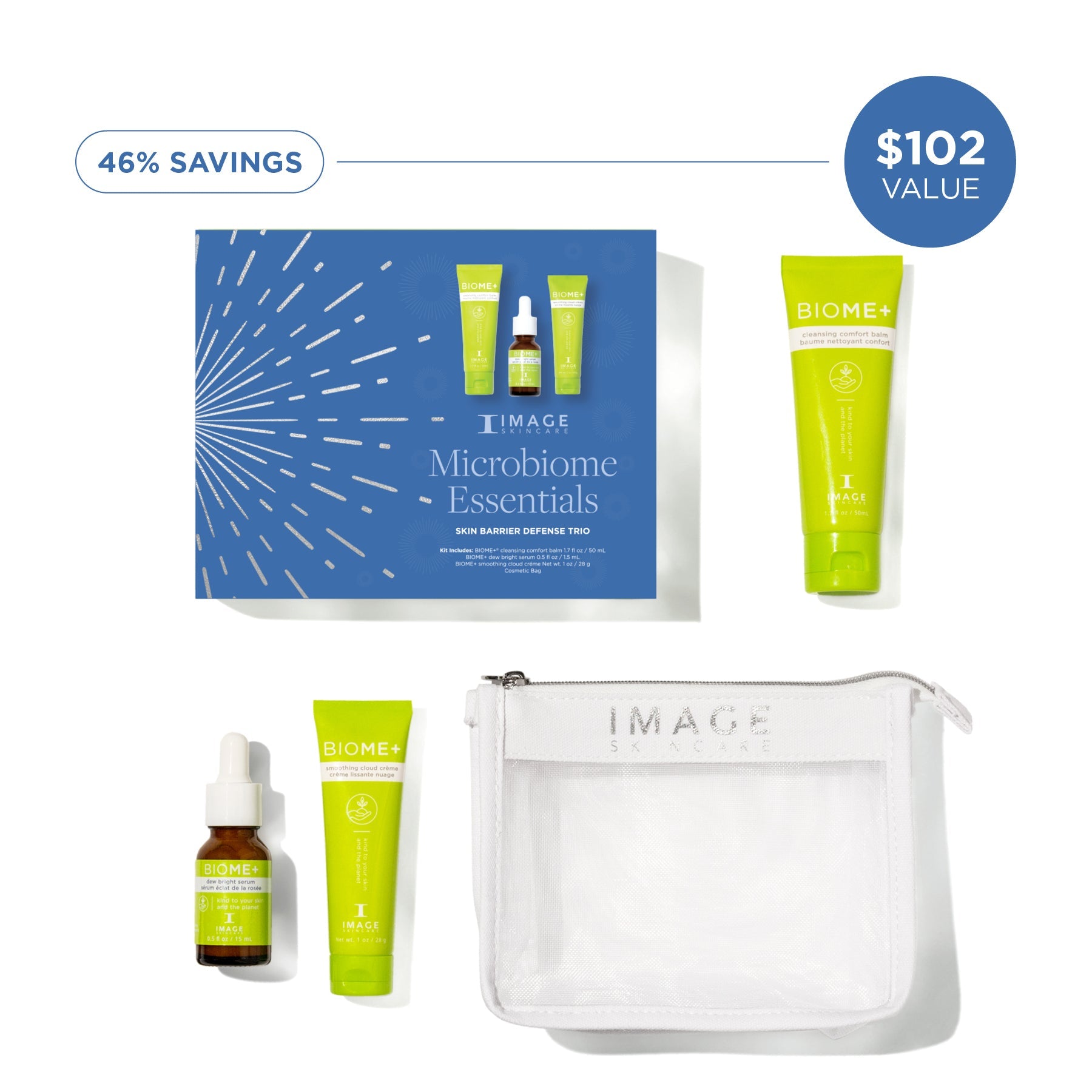 IMAGE Skincare Microbiome Essentials Skin Barrier Defense Trio